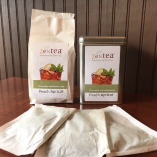 Green Peach Apricot, 1 Gallon Iced Tea Pouch, Restaurant flavored Iced Tea, Flavored Iced Tea,